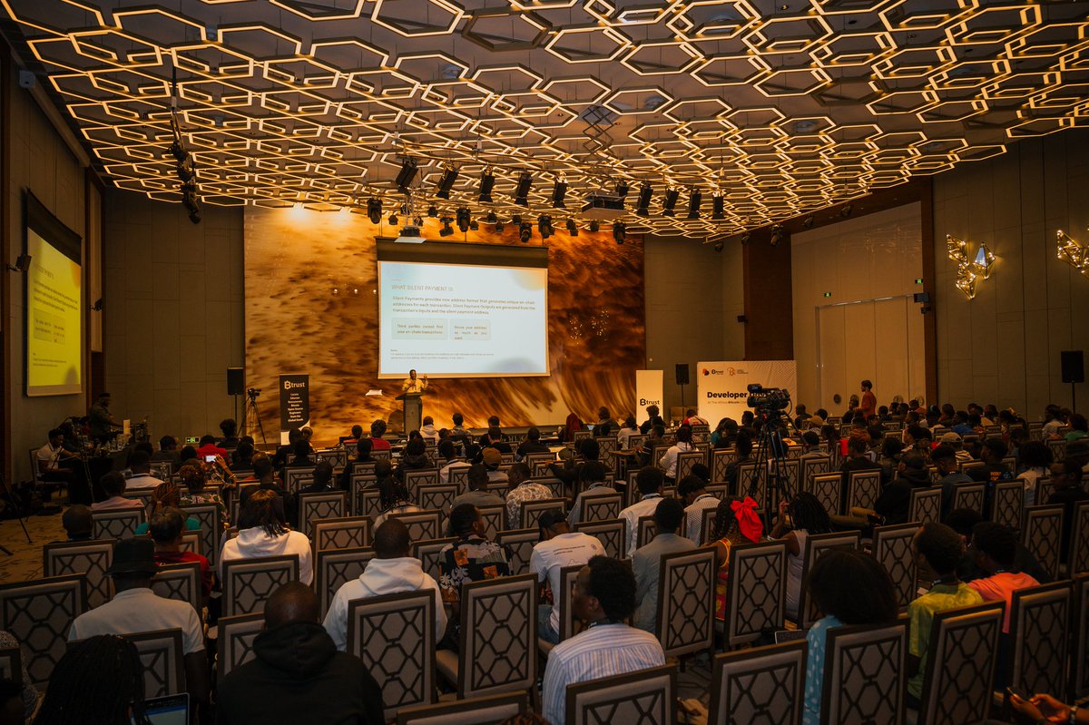 Eunovo9's tweet photo. Had an amazing time speaking about Bitcoin privacy and how Silent Payments improve it at #BtrustDeveloperDay #ABC24. Grateful for the chance to share my work this year! https://t.co/2RNAoo9Mel