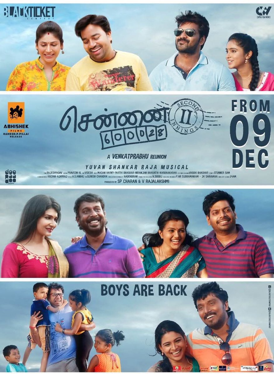 kayaldevaraj's tweet photo. December 9th
#8YearsOfChennai28II #SECONDINNINGS #aVPreunion #Chennai28II
Congrats #VenkatPrabhu #MirchiShiva #ActorJai #NitinSathyaa #PremgiAmaren #Vaibhav #Vijayvasanth #MahatRadhavendra #Vijayalakshmi #Anjenakirti #ManishaYadav #GangaiAmaren
#YuvanShankarRaja
@vp_offl https://t.co/IeX1e3SXVt