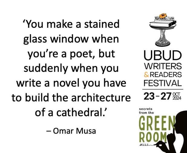 green_room_pod's tweet photo. In our latest ep live from the Ubud Writers and Readers Festival Irma chats with Omar Musa who has created everything from poetry, plays and novels to linocut prints and hip hop albums. He talks about his diverse experiences and the challenges of working in different forms. https://t.co/DiYSDoXQTt