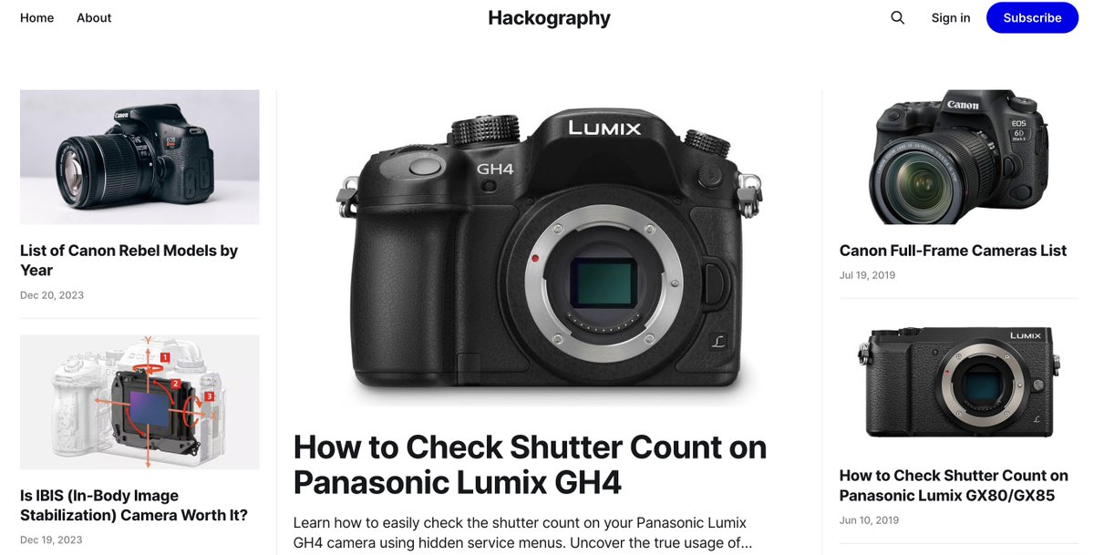 sideprojectors's tweet image. Side project showcase - check out Hackography - Master photography and camera tech with expert guides and shutter count tips. - sideprojectors.com/project/50673?… @sideprojectors #sideproject #makers #entrepreneur #hackography