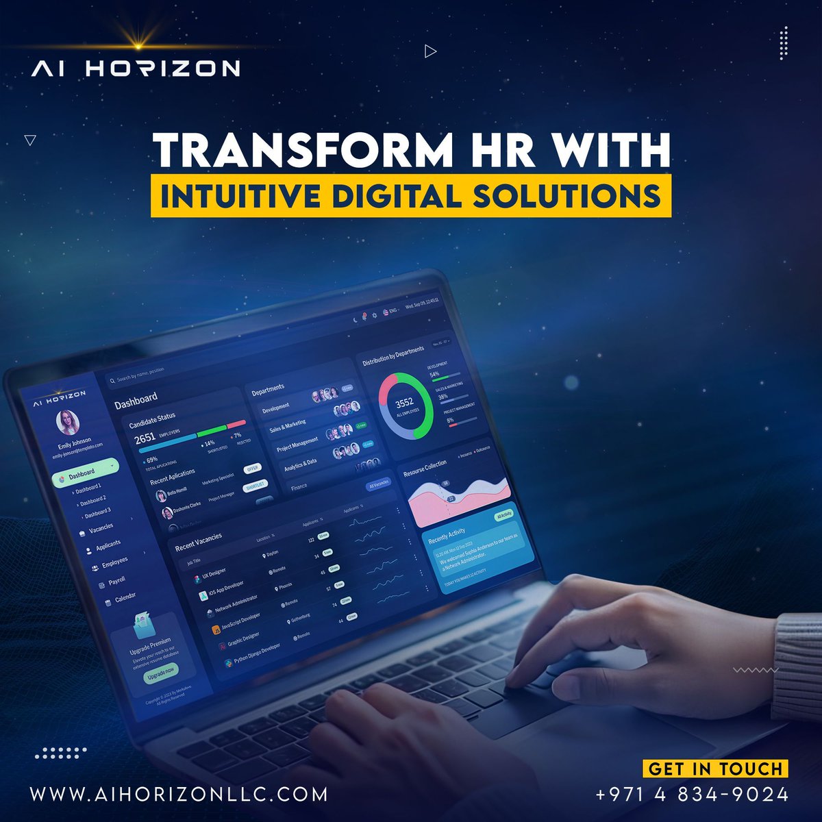 AIHorizonLLC's tweet image. Are manual HR processes slowing you down? 

Our custom HR software solutions simplify tasks, increase efficiency, and create a seamless experience for your entire team. 

#ProjectOutsourcing #FocusOnGrowth #UAEBusiness #AIHorizonLLC