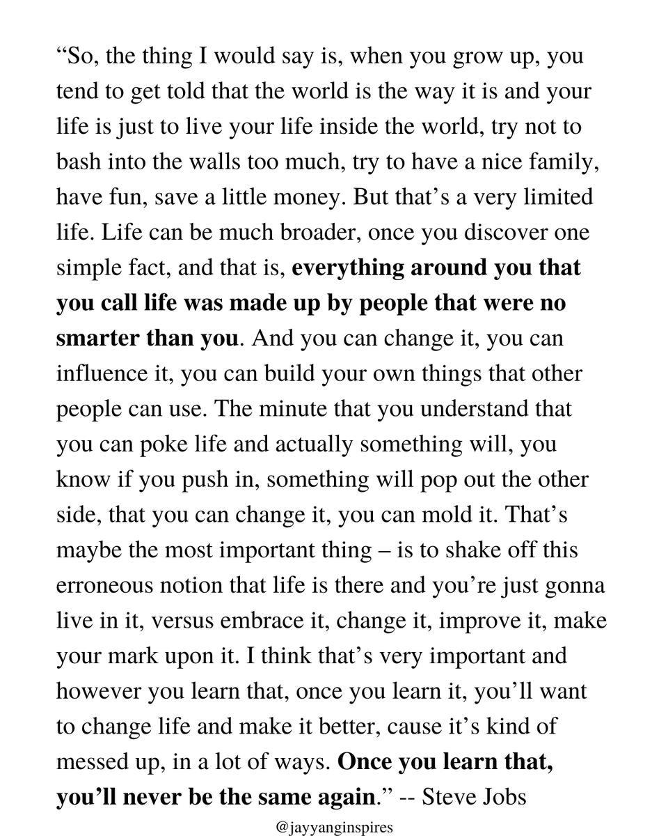 This quote from Steve Jobs lives rent free in my head...