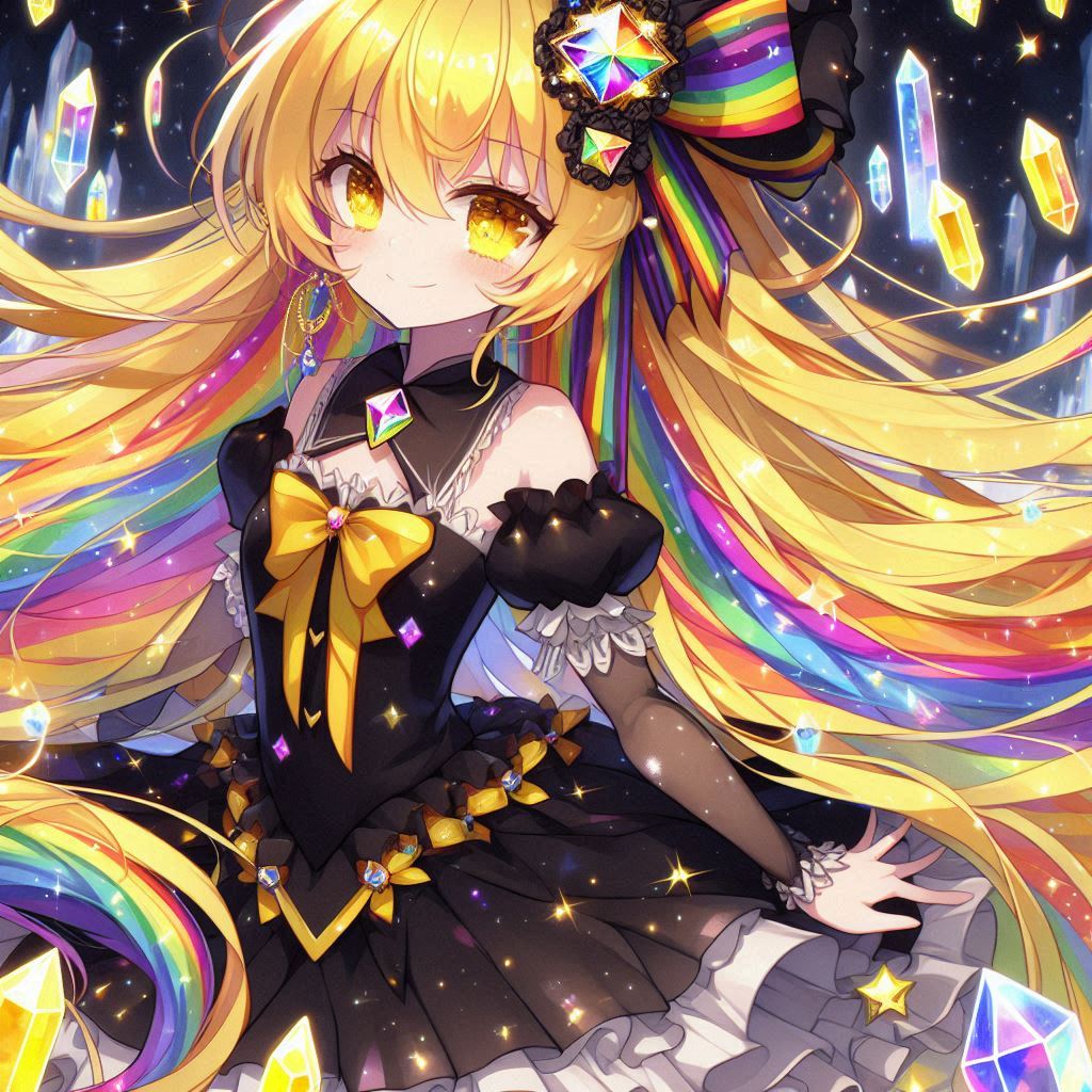 H20MermaidGirl's tweet photo. Bismita Chryses (Bi2O3)
Her skill is Pigment for enamels, Glass, ceramics, and Porcelain.
It maybe implied that shr have power of yellow crystal or powder. https://t.co/k1x2GdEIxG
