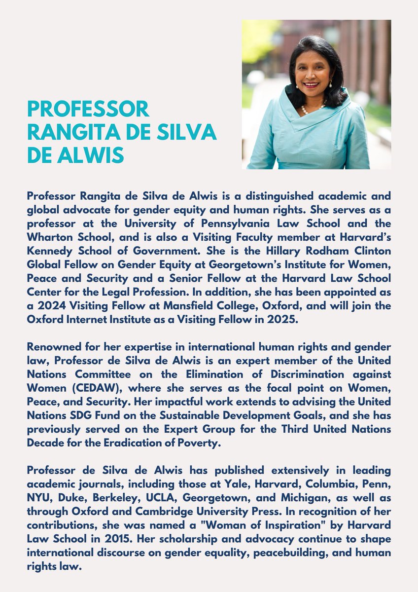 CEDAW and Emerging Global Challenges

Thu, 12 Dec 
4.00pm
ICES Auditorium Colombo

Registration: shorturl.at/59yOW