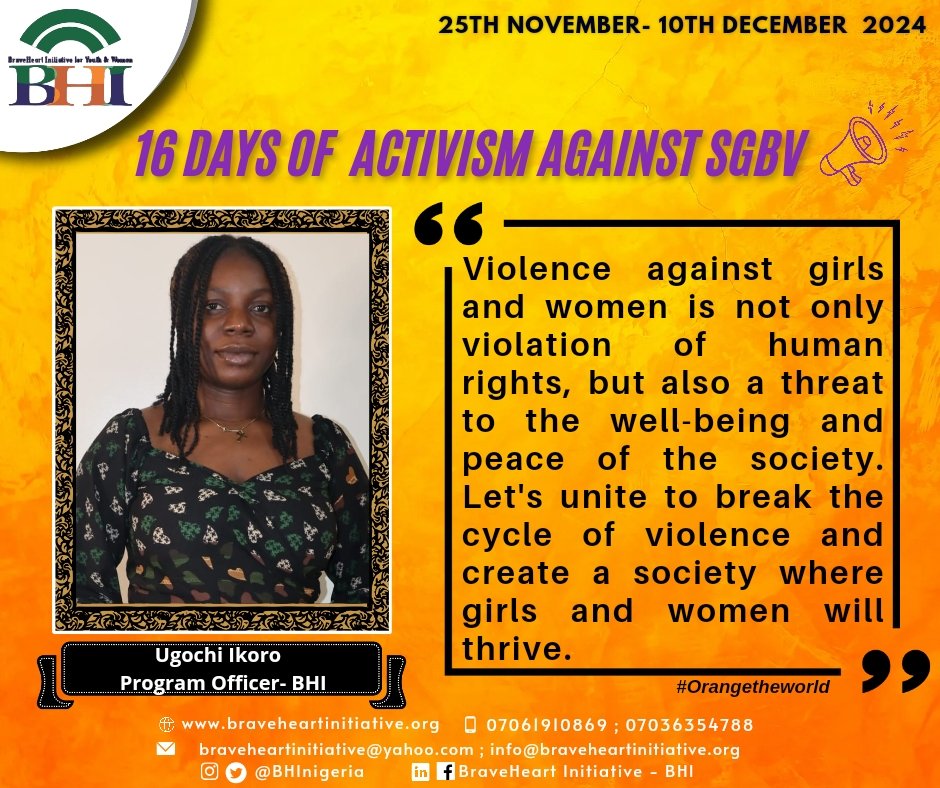 BraveHeart Initiative for Youth & Women tweet media