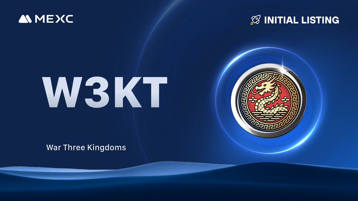 MEXC's tweet photo. We're thrilled to announce that the @war3kingdom Kickstarter has concluded and #W3KT will be listed on #MEXC!

🔹Deposit: Opened
🔹W3KT/USDT Trading: 2024-12-09 08:00 (UTC)

Details: https://t.co/bvmRTWaSLJ https://t.co/RDC5BX6nHe