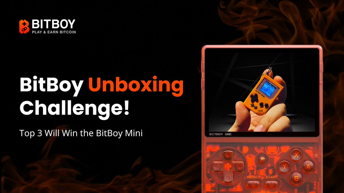 BitboyOne's tweet photo. 🎉 The BitBoy Unboxing Challenge is ON!
Show us how you’re unboxing your BitBoy gaming console in the most creative way possible 🤩
👉 Top 3 will win a BitBoy Mini
How to Join?
1. Like + RT
2. Post a video of your BitBoy unboxing on X and tag us @BitboyOne and use the #BitBoyUnboxingChallenge
3. Reply this tweet with a picture of your BitBoy
Selection Criteria:
- Creativity and originality of the video.
- Quality of the video (not necessarily professional, but engaging).
- How well the BitBoy console is showcased.
- Bonus points for featuring gameplay or unique aspects of BitBoy.
⏳ Until December 20, 2024 12:00 PM UTC
Let's go! 🚀