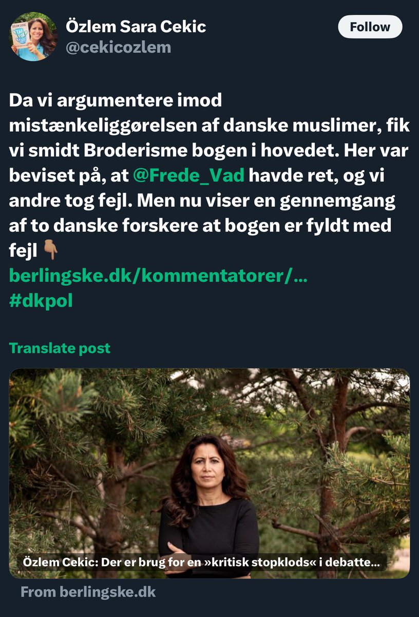 tweetybirddk's tweet photo. Der er ikke tale om mistænkeliggørelse! Der er tale om fakta. 
Fakta er, muslimer infiltrerer vores samfund. Og tager beslutninger på baggrund af deres islamiske ophav og ikke dansk lov. Özlem er en ekstremist forklædt i netop denne infiltration. #dkpol https://t.co/pXM13KGEte