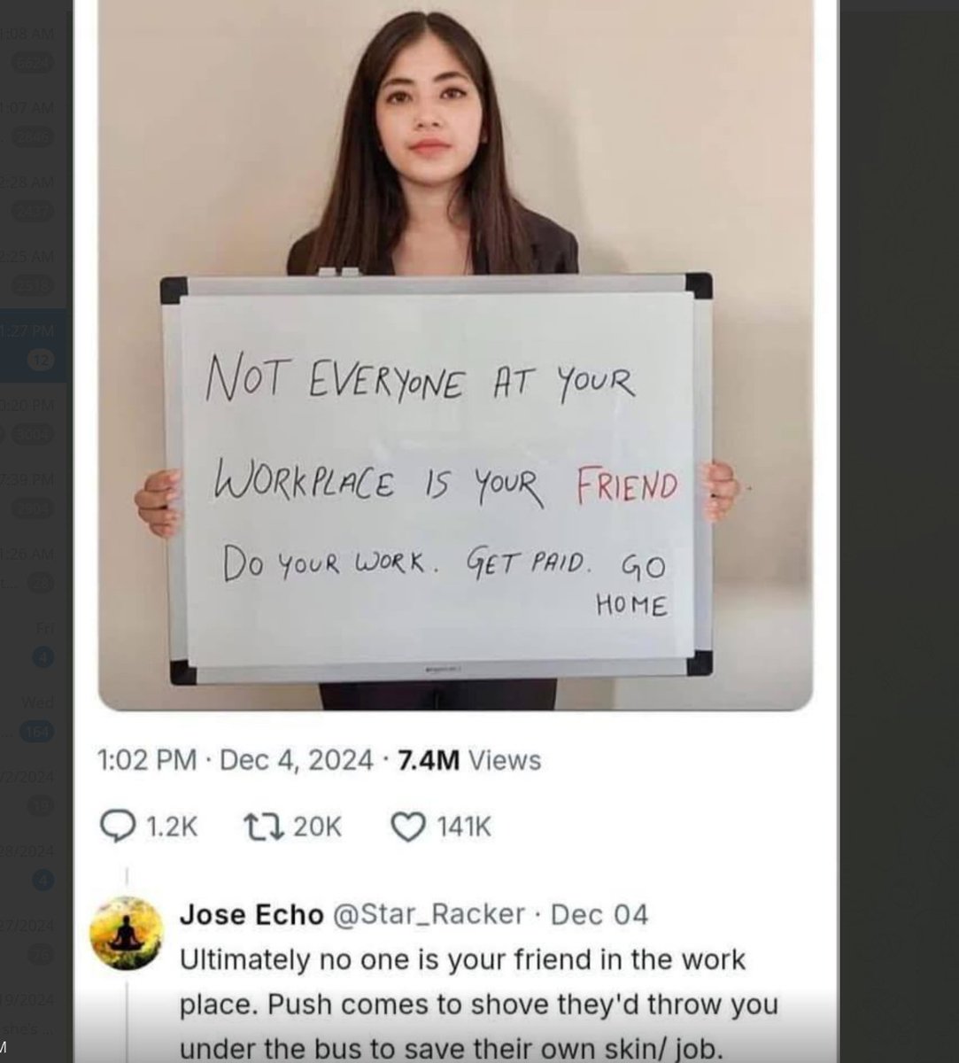 WallStreetMav's tweet photo. Don't get attached to any job, they don't care about you.

Hop jobs to make more money at least every 2 years. https://t.co/uME8lYsFiA