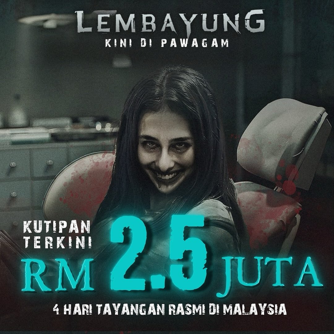 LEMBAYUNG mendoniaaaa! RM 2.5 JUTA dalam 4 hari tayangan rasmi!

Terima kasih kepada rakyat Malaysia atas sokongan korang semua! 🤩🤩

Siapa yang belum tengok LEMBAYUNG lagi? Jom layan dekat pawagam hari ini ok! 🔥

#GSCMovies #Lembayung #AnnaJobling #BaimWong #FilmLembayung