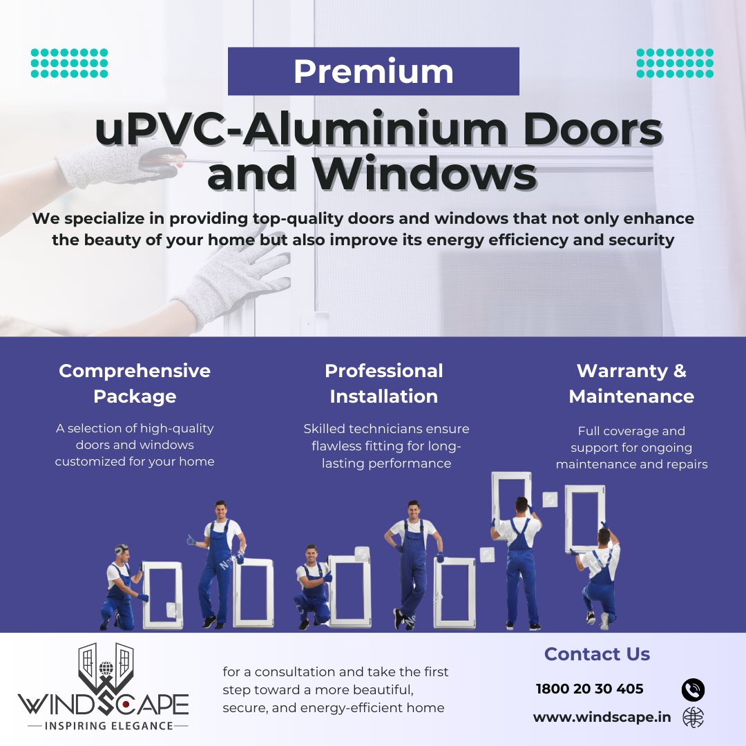 WindscapePvtLtd's tweet photo. uPVC-Aluminium Doors and Windows
https://t.co/pqvEXwDqXL
Contact us for a free consultation:
Phone: +91 97400 84455
Toll-Free: 1800 20 30 405
#Windscape #upvcwindowsanddoors #aluminiumwindowsanddoors #sudhakarupvc #cardinalaluminium https://t.co/e3raVGRF01