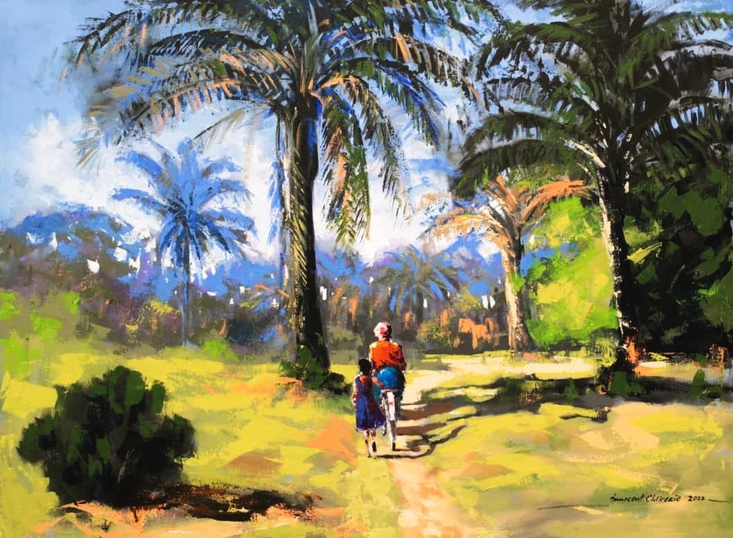 Evergreen trails 2
Acrylics on canvas
36 x 48 inches
2024 
By Innocent Chikezie
Now showing at "Echoes of Legacy" a solo Exhibition of my recent works in Moriri Art Gallery port Harcourt.