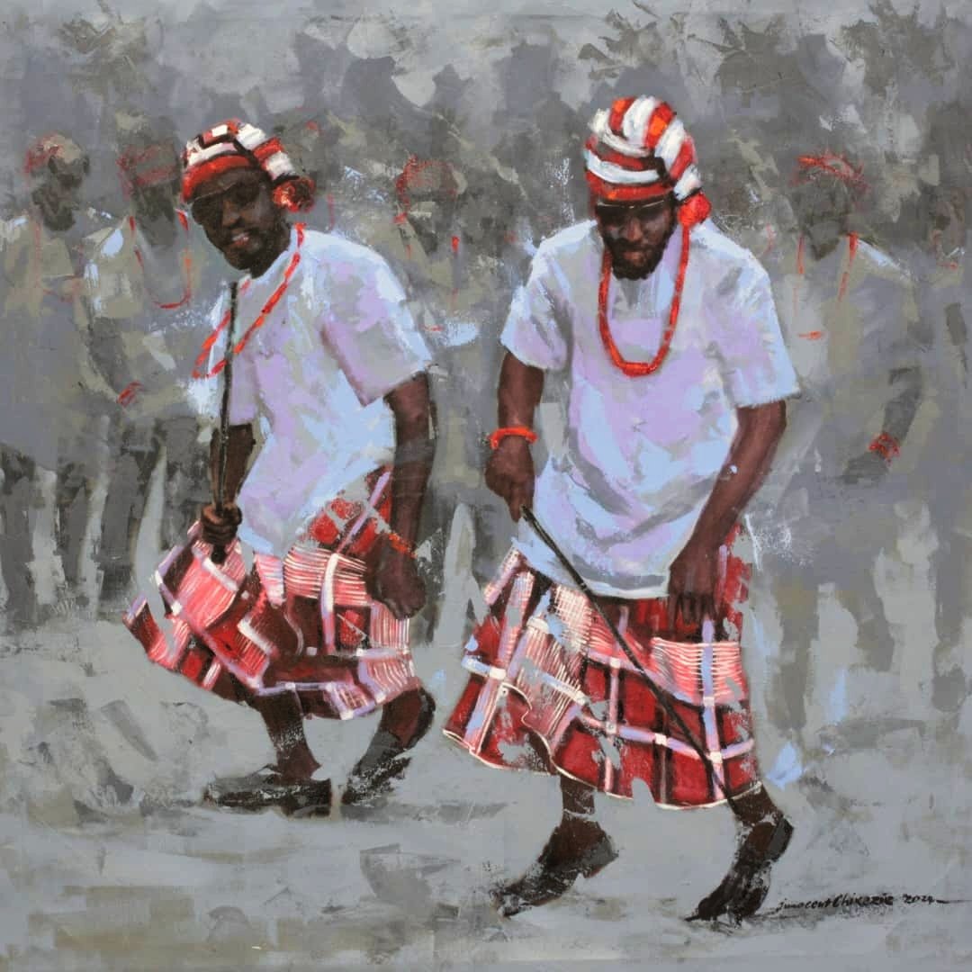 Igbo nu Igbo
Acrylics on canvas
48 x 48 inches
2024 
By Innocent Chikezie
Now showing at "Echoes of Legacy" a solo Exhibition of my recent works in Moriri Art Gallery port Harcourt.