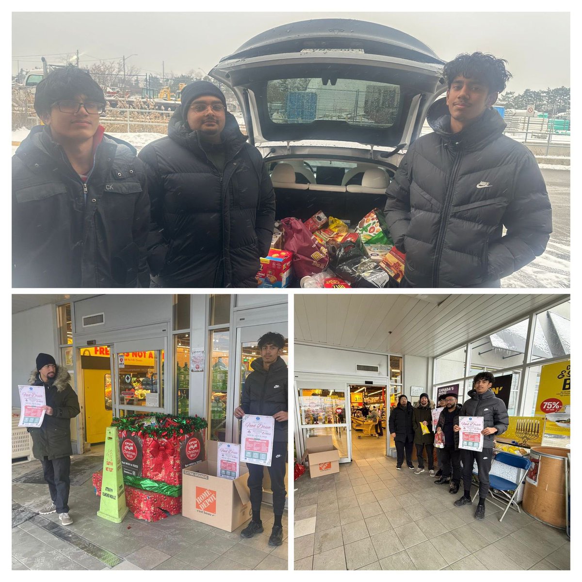 Ahmadiyya Muslim Youth from Maple, ON collected food donations at NoFrills as part of the Ahmadiyya Muslim Youth Association's food drive.

So far, we have collected 800 lbs of food &amp; cash donations.

Islam emphasizes the importance of serving humanity.

#Mercy4Mankind #Vaughan