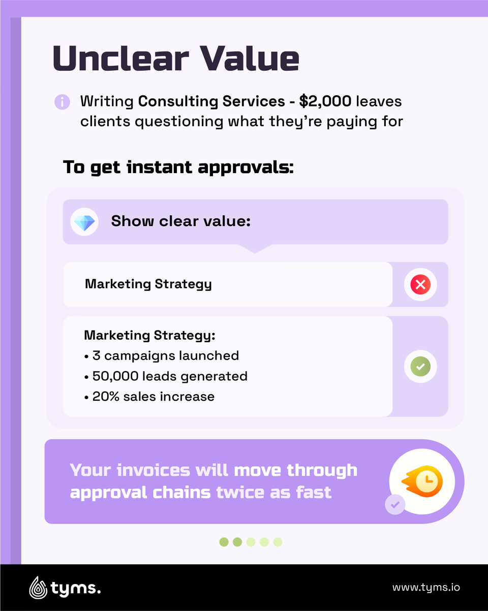 tyms_io's tweet photo. Most businesses don't realize these 4 invoice elements are delaying their payments.
Swipe through to discover which is holding back your cash flow
#FinanceTransformation #AccountingTips #BusinessGrowth #CFOTools #PaymentAutomation #TymsApp #AccountingTech #SmartPayments #AI https://t.co/LWsnYGRkmK