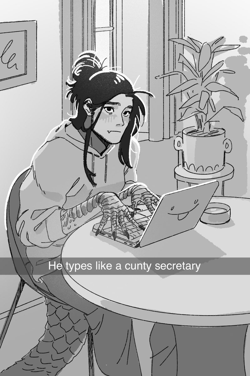 Kabru caught him in a moment of work from home #ChimeraDormAU 
