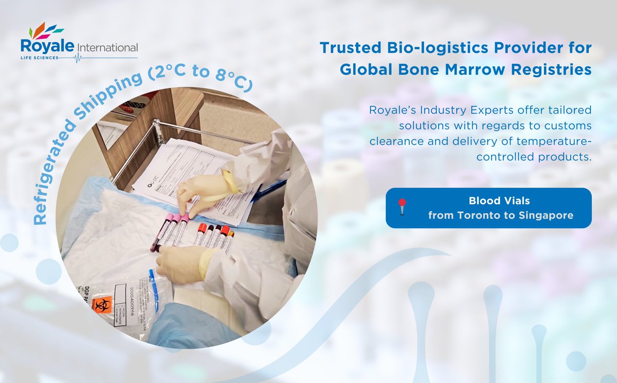 royalegroup's tweet photo. ✅ Royale’s Industry Experts offer customs clearance brokerage for temperature-controlled products worldwide

Speak to an expert about bio-logistics services? https://t.co/YxRNII7d8S   
 
#RoyaleInternational #MakeItHappen2024 #Registries #Biotech #Biologistics #BloodVials https://t.co/xe1oy1s1GQ
