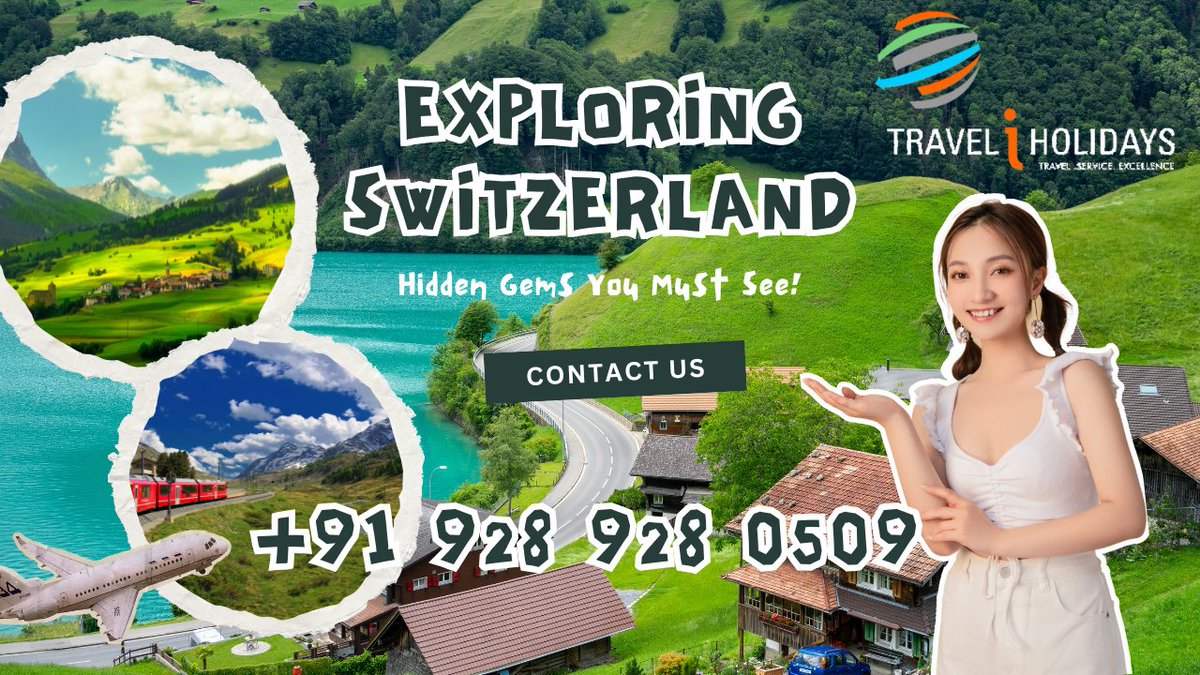 TraveliHoliday's tweet photo. Book your dream trip to Switzerland with Travel I Holidays today!
🌲🌴🌏🌏⛄️Switzerland: A Land of Natural Beauty and Cultural Delights.🌲🌴🌍🌍
Switzerland is a beautiful country located in Central Europe. It is known for its stunning landscapes, including the Alps. https://t.co/WSEXsEPBm7