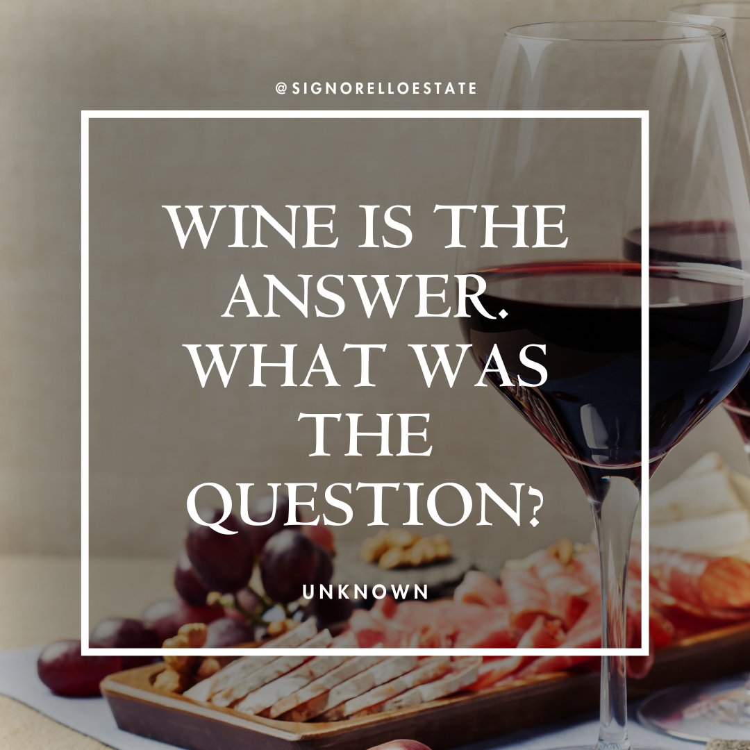 Wine not? 🍷 #WineHumor #WineLovers #Vino #signorelloestate #napavalleywinery