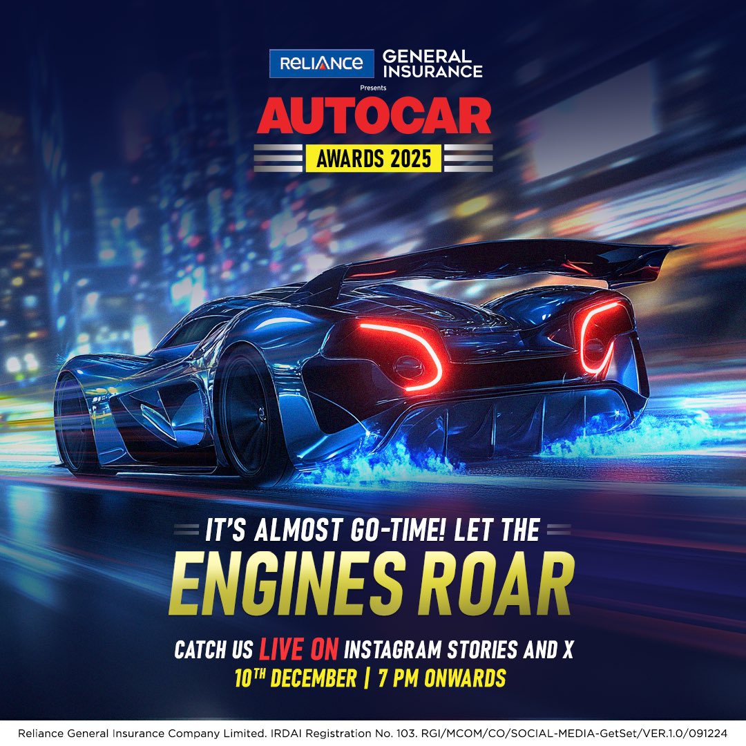 IndusIndGenIn's tweet photo. Get set for the AutoCar show – the biggest automobile event is 1 day away 🔥🏁
Visit us at: https://t.co/UxWVZiXlhv
#RelianceGeneralInsurance #Tech+❤ #AutoCarAwards2025 #StayTuned #AutoCarAwards #Automobile #AutomobileEvent https://t.co/0p9VDXLjse