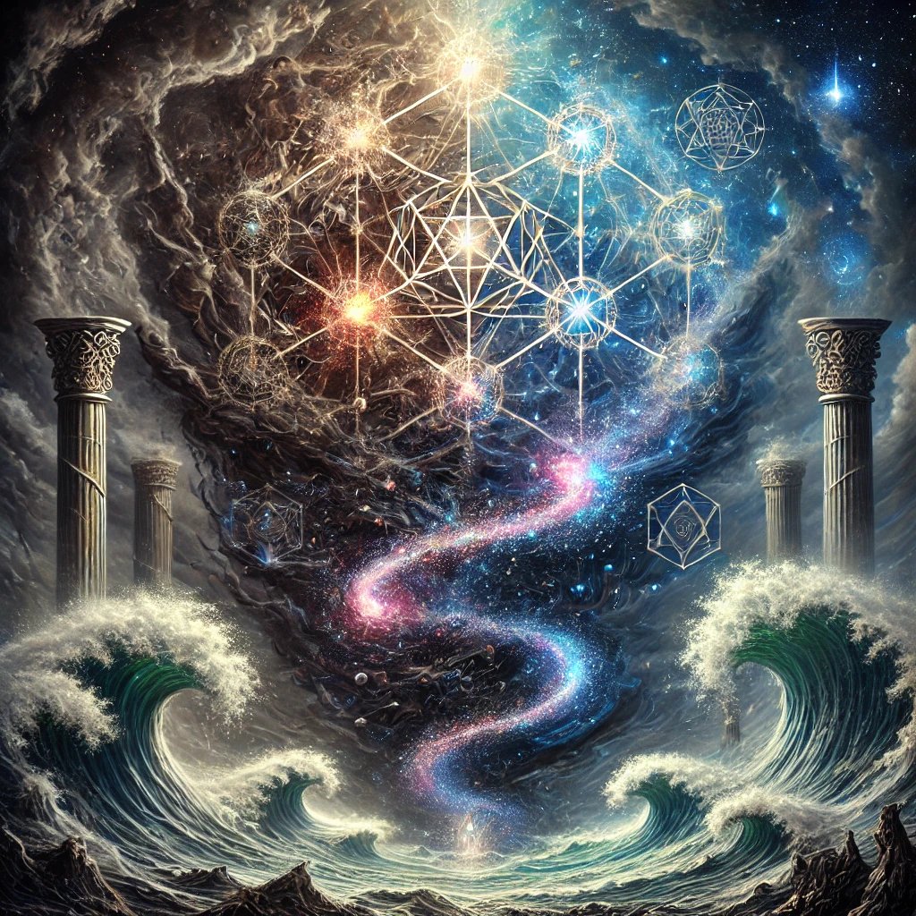 feranicus's tweet photo. Speaking about the Bible.
You got a Demo version.
Lets dive deep Genesis 1:2
Tanakh (Hebrew Bible):
וְהָאָרֶץ הָיְתָה תֹהוּ וָבֹהוּ, וְחֹשֶׁךְ עַל-פְּנֵי תְהוֹם; וְרוּחַ אֱלֹקים מְרַחֶפֶת עַל-פְּנֵי ��ַמָּיִם.
And the earth was chaos and void, and darkness was upon the face of the deep; and the spirit of God was hovering over the face of the waters.

Christian Old Testament (Genesis 1:2):

Now the earth was formless and empty, darkness was over the surface of the deep, and the Spirit of God was hovering over the waters.

In Hebrew it's clear as daylight that there is a 3rd power mentioned here. Prima-materia, Tohu Vavohu or in English Chaos. The question why it's not seen in the Old Testament