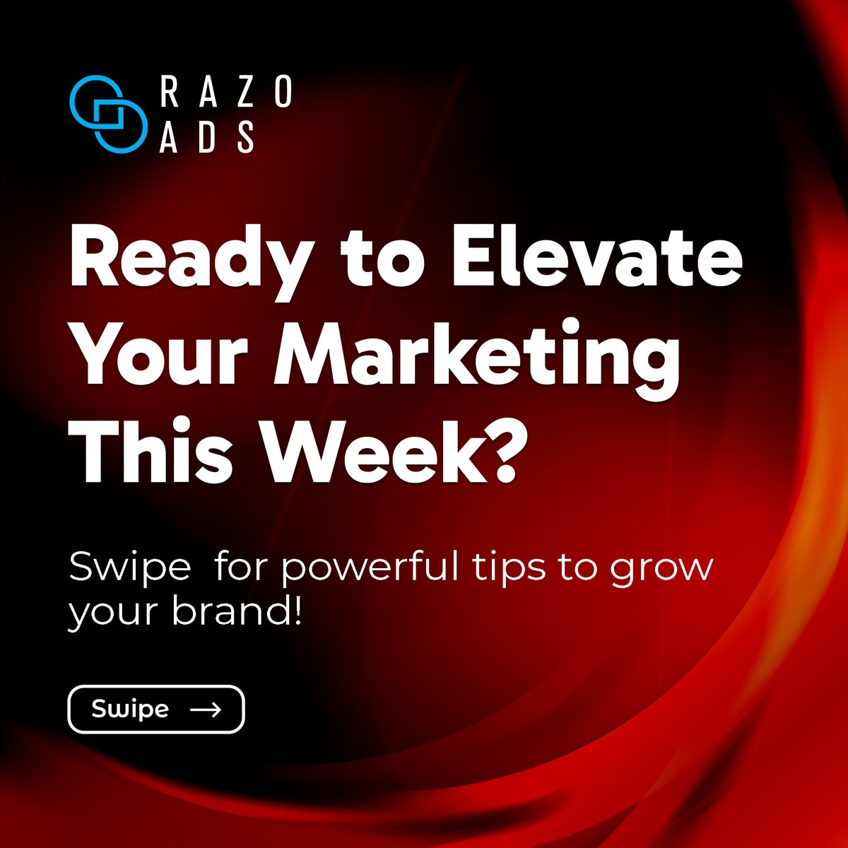 RazoadsS's tweet photo. 📷 Happy Monday! Start Your Week Strong 📷
Want to grow your brand and boost sales this week? Swipe 📷 for 5 expert tips that will keep you ahead of the game. From content creation to tracking your success, we’ve got you covered!
#razoads #Marketing https://t.co/Ln4UnQIubp