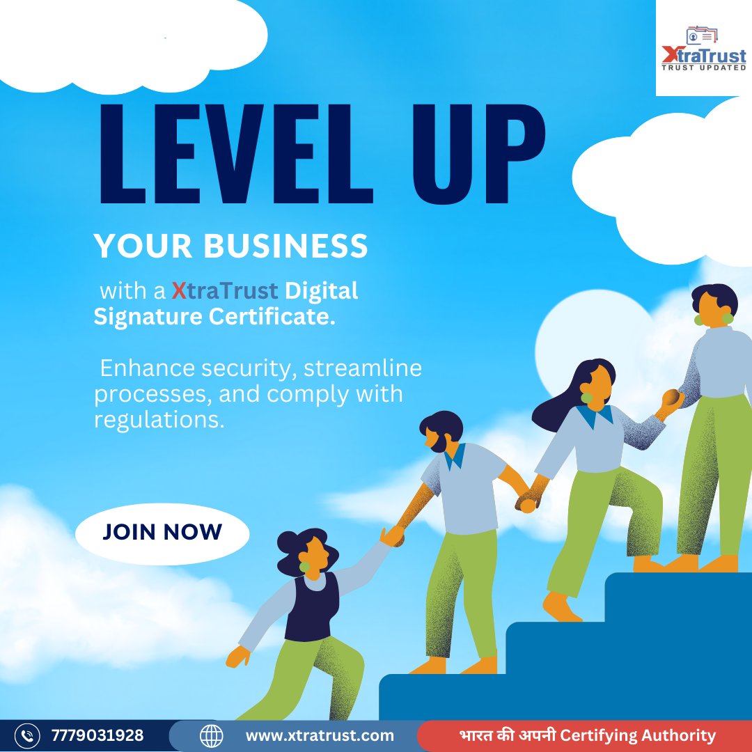 TrustXtra's tweet photo. Level Up your Business with XtraTrust DSC Today!
Join now at https://t.co/3VO9mtEtoE
(XtraTrust,Data Protection,ESign,Data Encryption,Online Security,Secure your Data,Data Privacy)
#xtratrust #dsc #dataauthentication #onlinesecurity #NoMorePaperwork #dataprotection #ecofriendly https://t.co/JN6vNyGLuh