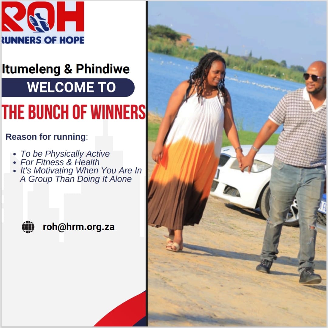 RunnersOfHope's tweet photo. The RoH family is growing by the day. We welcome Top Runners Paul, Itu &amp; Phindiwe to the Bunch of Winners family. Enjoy the ride

By the way, you can also join the crew. The new membership phase for 2025 is open. Prices will follow in due course. 

#FitnessIfLife
#TeamRoHRocks https://t.co/HopxDvEOxB