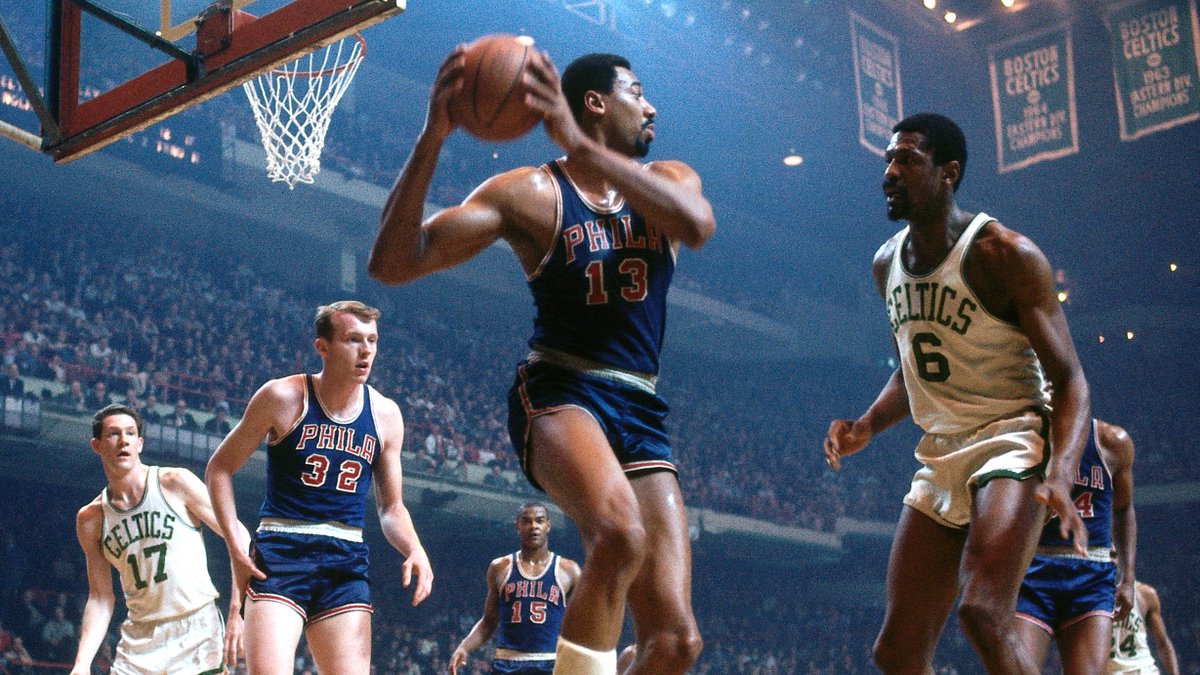 NBAHistory's tweet photo. Three players have ever had 45+ points, 10+ rebounds, and 5+ assists in consecutive games:

Jokić, Wilt and Elgin. https://t.co/JPkrT0ccJm
