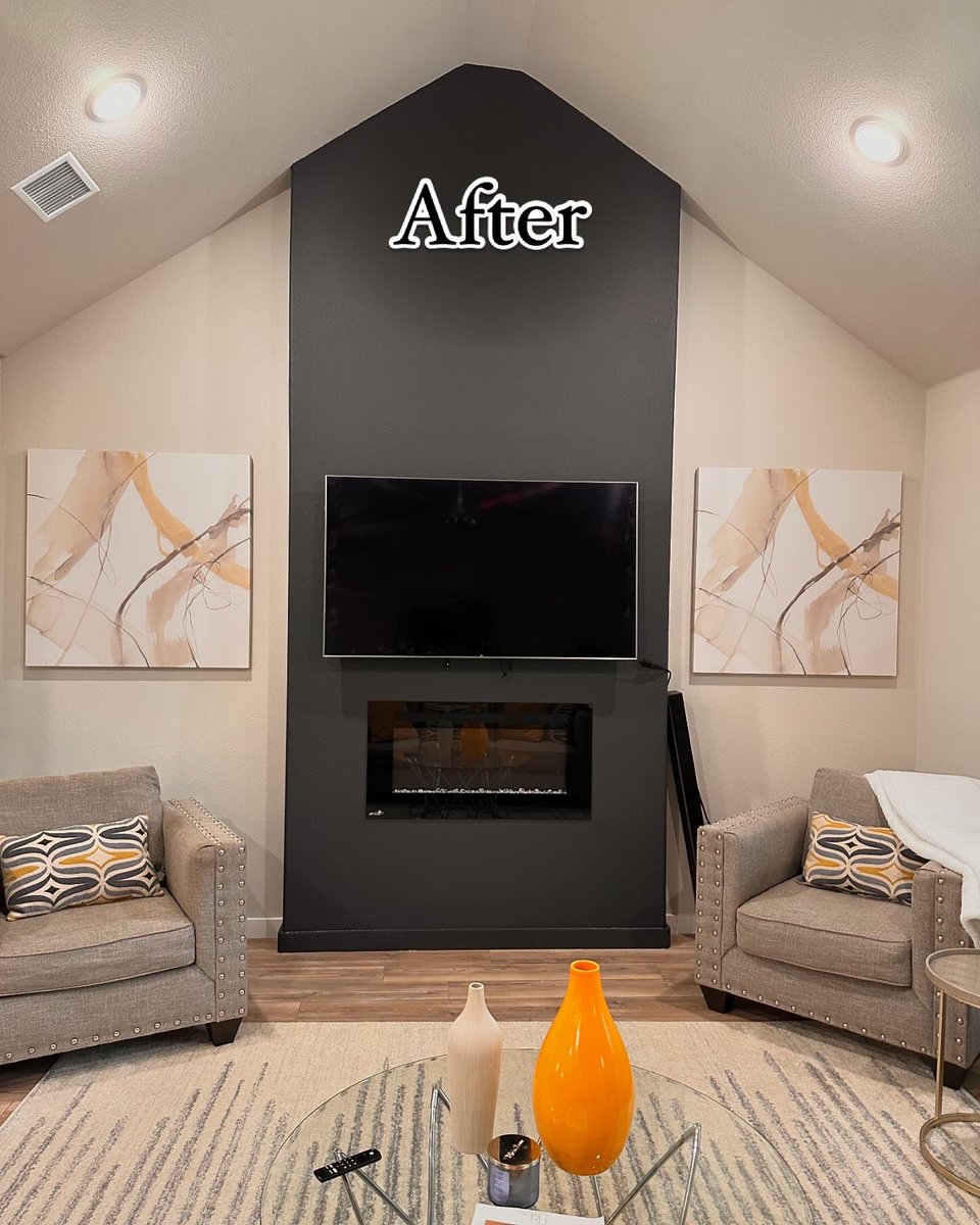 DFWConstruct's tweet photo. Snazzy new look that really perks up this living room! https://t.co/tbXca8zOGJ