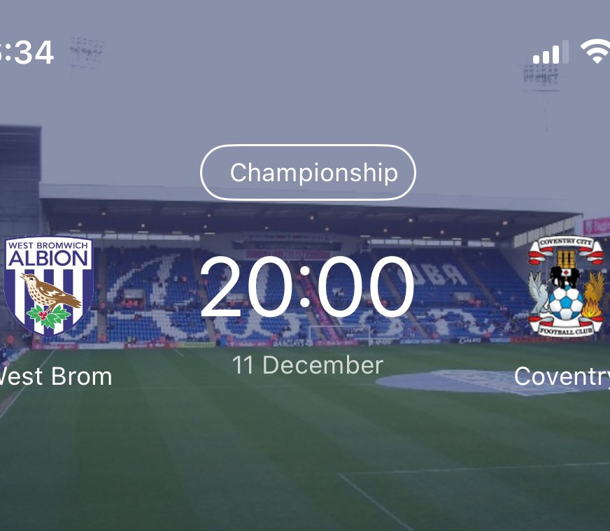 West Bromwich Dartmouth Cricket Club (@wbdcc) on Twitter photo Car Parking and Bars open from 5pm for <a href="/ccfcSSO/">CCFC Supporter Services</a> <a href="/SBitC_CCFC/">Sky Blues in the Community</a> <a href="/Coventry_City/">Coventry City</a> <a href="/CovCityLive/">Coventry City News</a> <a href="/CovCityFC_LIVE/">CovCityFC_Live</a> <a href="/covfans2gether/">Covfanstogether</a> <a href="/CovCityFanPage/">CoventryCityFanPage</a> fans on Wed 11 Dec👇🏼
Postcode - B71 4JQ - 5 minutes walk to the hawthorns.
<a href="/WBA/">West Bromwich Albion</a> fans get there early likely to be packed out. 👍 Car Parking and Bars open from 5pm for <a href="/ccfcSSO/">CCFC Supporter Services</a> <a href="/SBitC_CCFC/">Sky Blues in the Community</a> <a href="/Coventry_City/">Coventry City</a> <a href="/CovCityLive/">Coventry City News</a> <a href="/CovCityFC_LIVE/">CovCityFC_Live</a> <a href="/covfans2gether/">Covfanstogether</a> <a href="/CovCityFanPage/">CoventryCityFanPage</a> fans on Wed 11 Dec👇🏼
Postcode - B71 4JQ - 5 minutes walk to the hawthorns.
<a href="/WBA/">West Bromwich Albion</a> fans get there early likely to be packed out. 👍