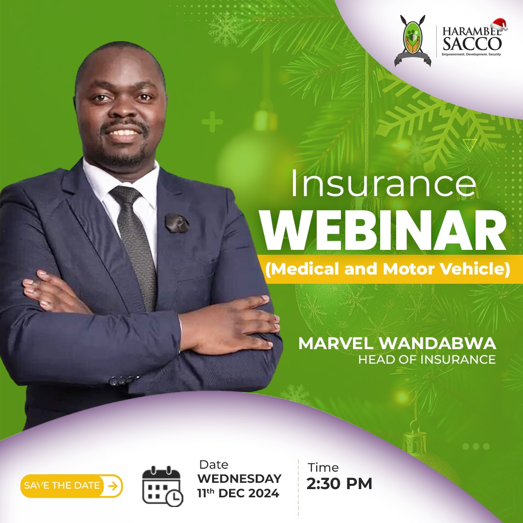HarambeeDTSACCO's tweet image. 2 Days to go...
Join our online webinar and discover how to secure medical cover for your loved ones this festive season. 
Don’t miss this opportunity to prioritize their health and happiness!

#ThisIsTheTurningPoint #MedicalInsurance #MotorVehicleInsurance #Insurance