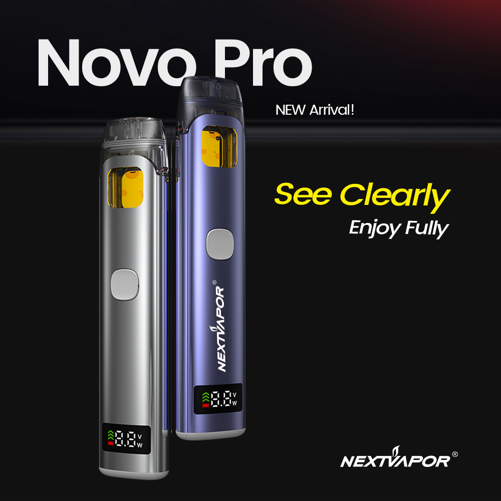 KristinChe35133's tweet photo. NOVO Pro Cannabis AIO Disposable:  
🔹Digital Screen Display
🔹Post-less Design
🔹 Preheat Function
🔹 3-Level Voltage Control
Get ready to take a flavor journey like never before!🌌

#nextvapor #ᴛʜᴄ #resin #concentrate #rosin #hhc #distillate #d8 #d9 #vape https://t.co/DsmRUCSY8G