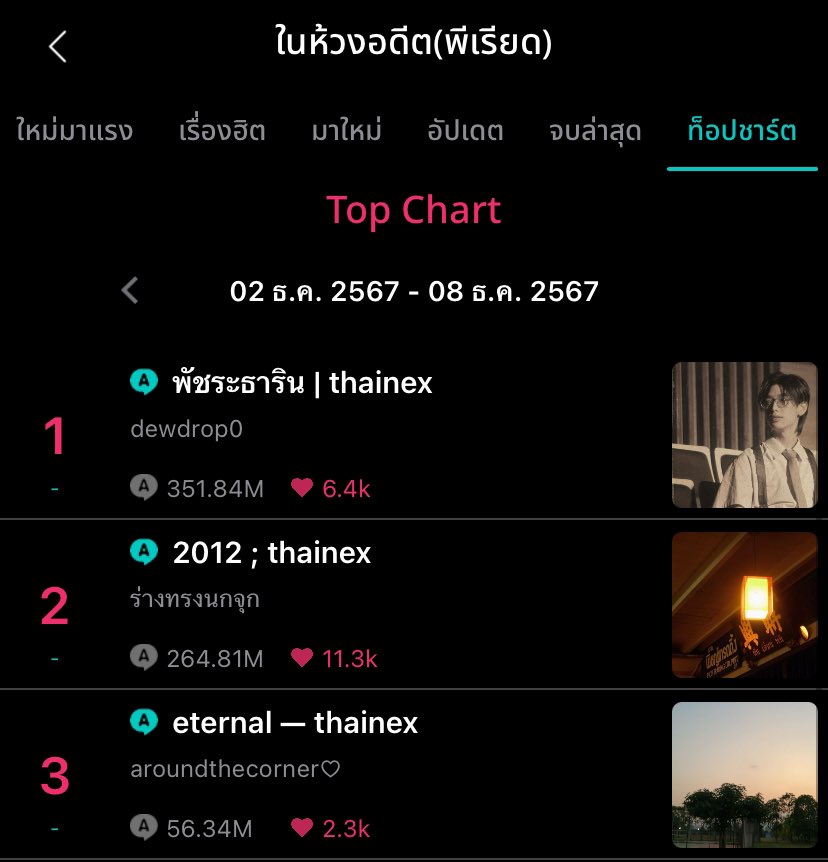 morbor1ove's tweet photo. ไทยเน้กครองชาร์ตพีเรียดสามเรื่องฟรินๆ https://t.co/RHwMXyAJDh