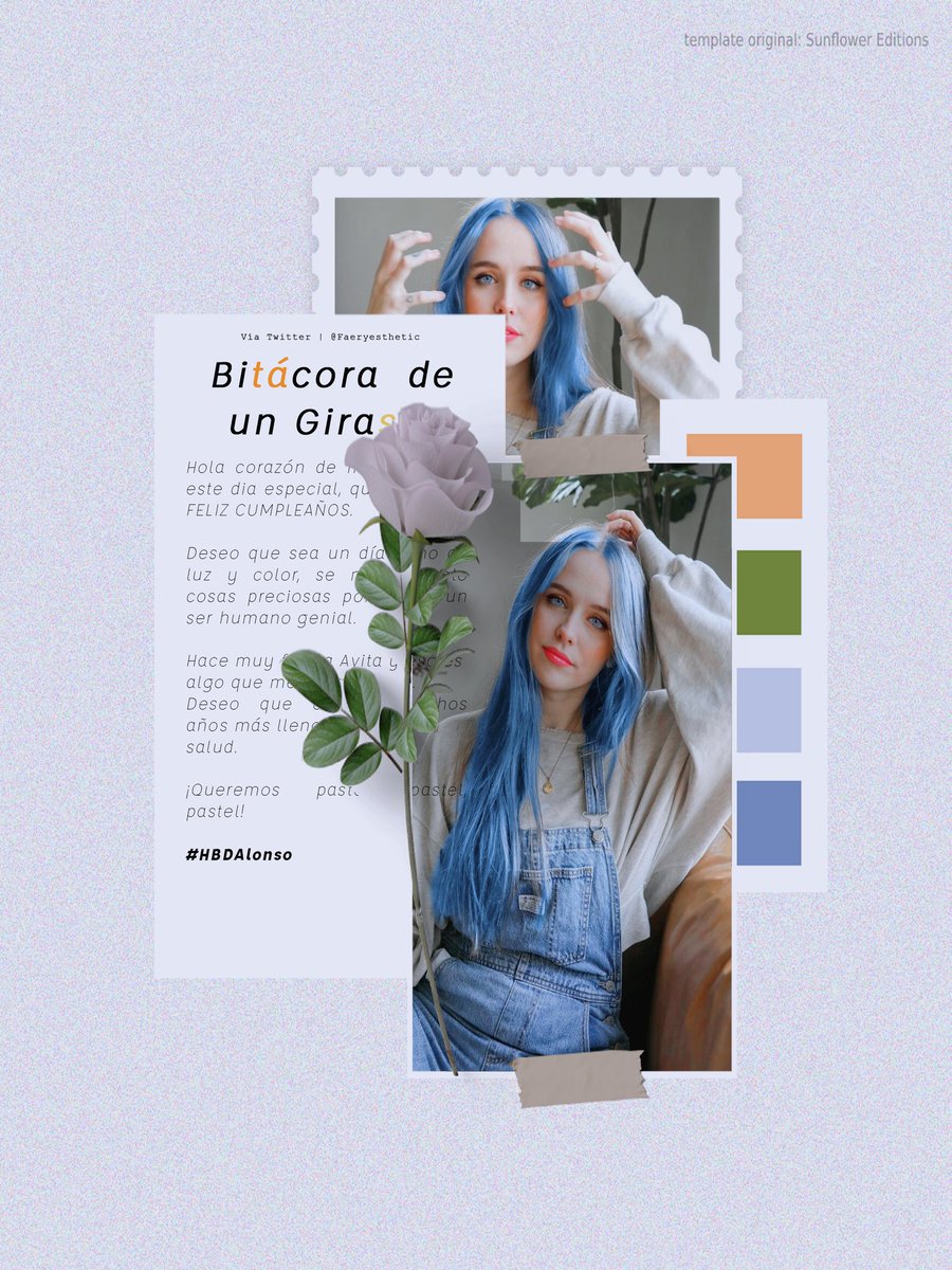 ⠀⠀ ⠀⠀  
⠀⠀ ⠀⠀
⩩🎂›  𝙵𝚊𝚎𝚛𝚢𝚎ᔕ𝚝𝚑𝚎𝚝𝚒𝚌      
𝖭𝗈𝗍𝗂𝗍𝖺𝗌 𝖽𝖾 𝖤𝗅𝗂. ◠✶HBDALONSO.🩵

Espero que en su vuelta al mundo. Todo haya sido armonía, risas y nuestras de afecto. Se merece eso y más.  
⠀⠀⠀