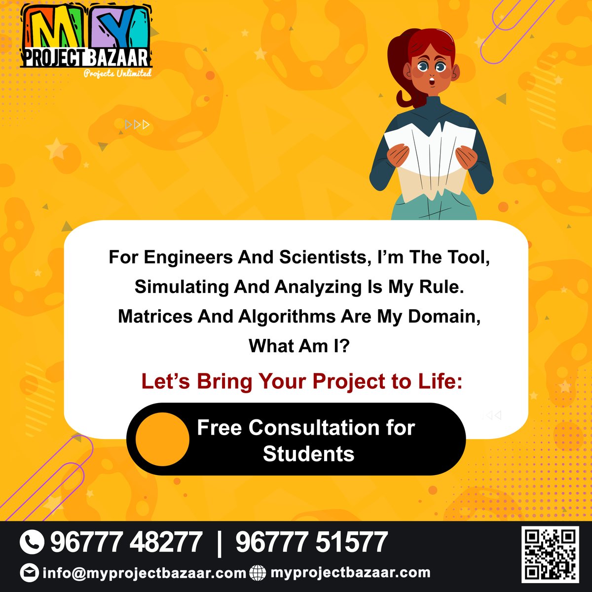 MyProjectBazaar's tweet image. 🌟 Crack the Code with MATLAB: Free Project Consultation at MyProjectBazaar! 🌟
📲Ping us: rfr.bz/flaoc4v
#MyProjectBazaar #MATLABProject #FreeConsultation #TopNotchProjects #IEEEProjects #AcademicSuccess #ReadyMadeProject