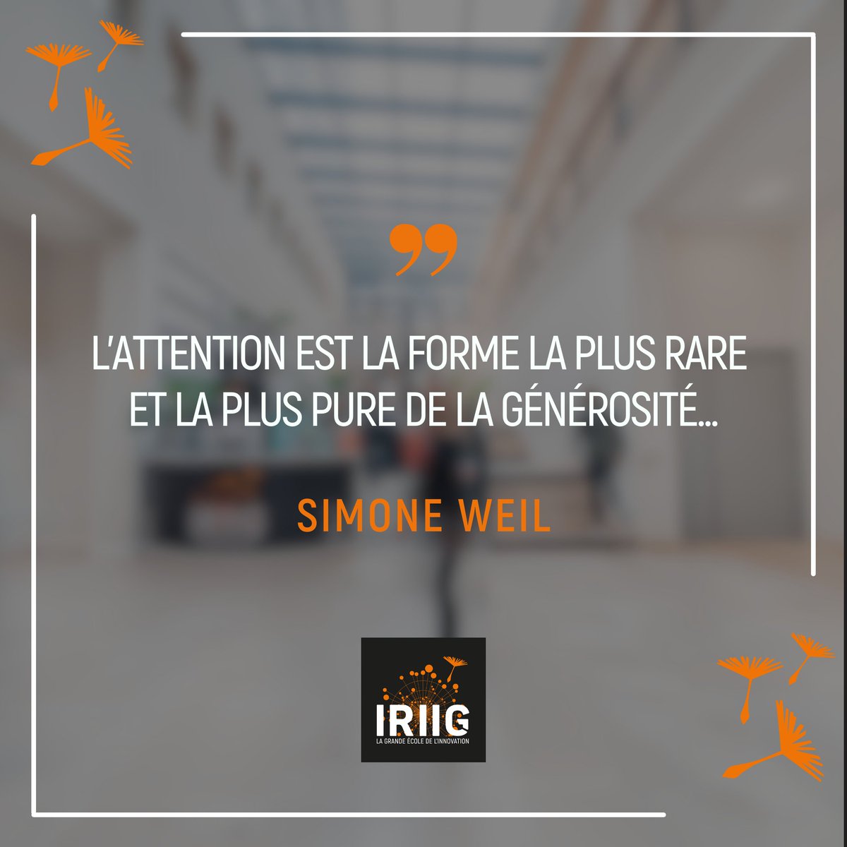 Belle semaine inspirante à tous ! #EnjoyImpactInnovation #WeAreIRIIG #citation #inspiration #mondaymotivation