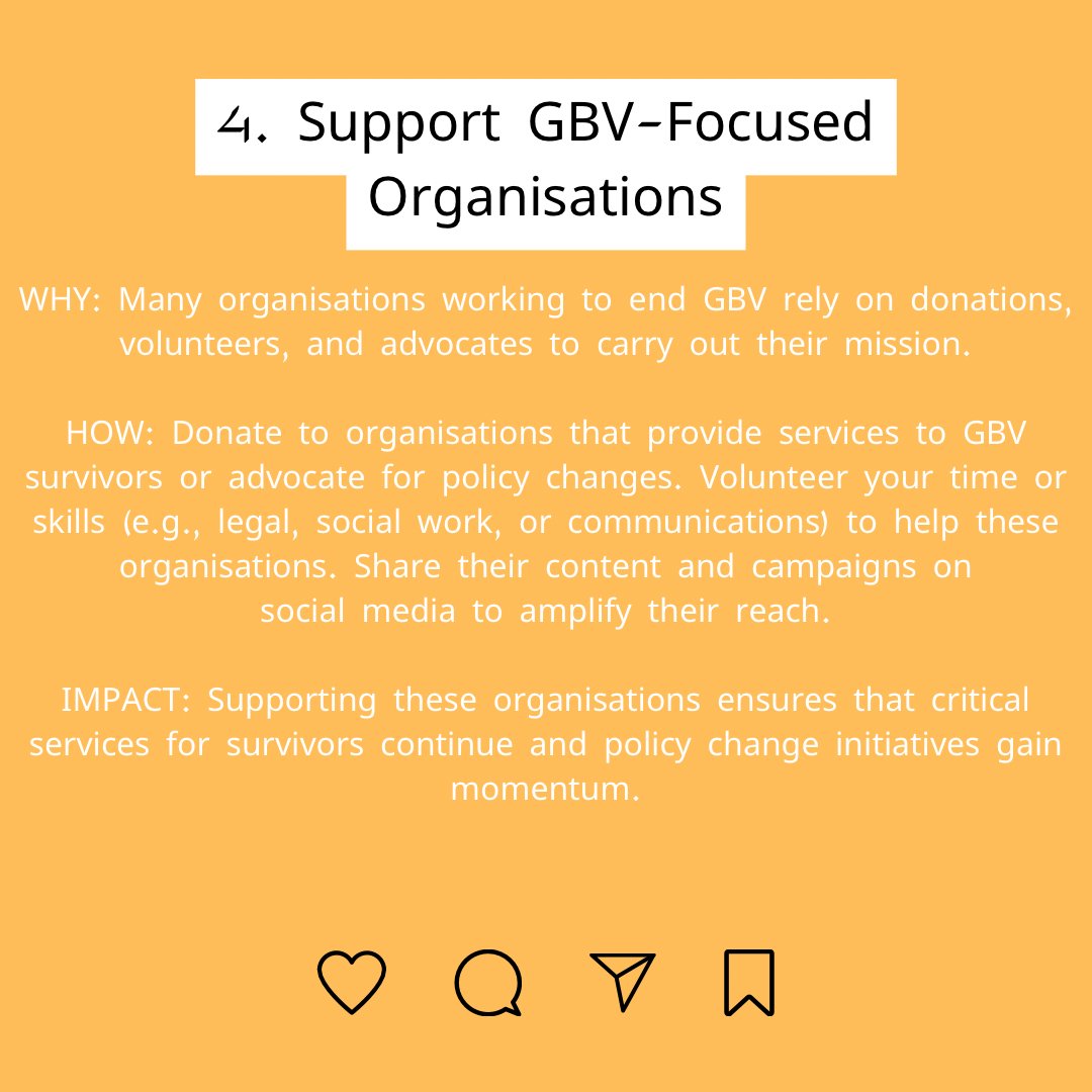 It’s time to take action. 📢

‼️Here are 4 things you can do to support the fight against GBV today‼️

#TakeAction #EndGBV #16Days #SIBIS