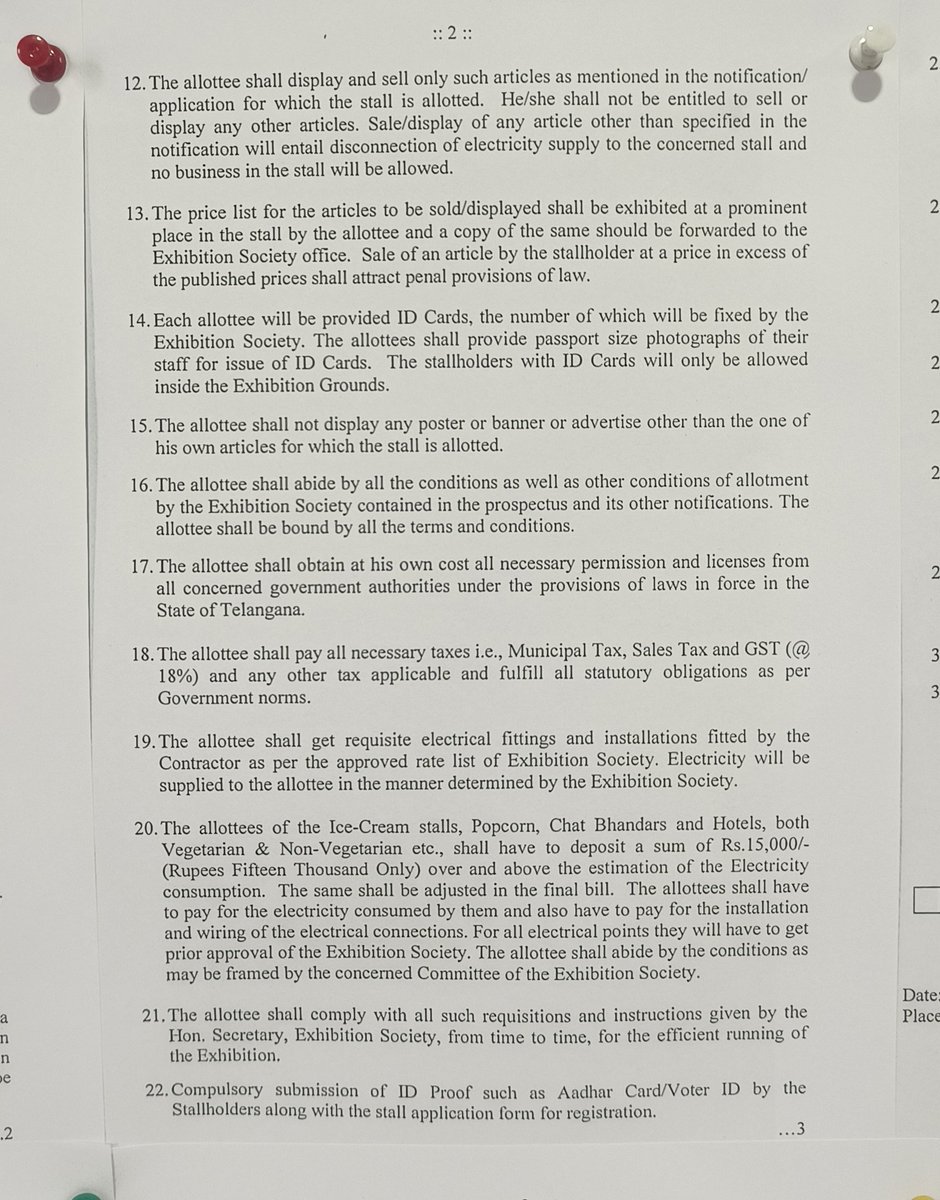 RamagiriHari's tweet photo. @Numaish_Hyd This year 84th All India Industrial Exhibition-AIIE planed business 250 to 300cr, &amp;instructed business Traders  with 31 Points of T&amp;C,last year 25 lakhs Consumer visited AIIE in 45 days, even there is no Consumer Safety Points in Society T&amp;C ? https://t.co/3rctAVOv6X