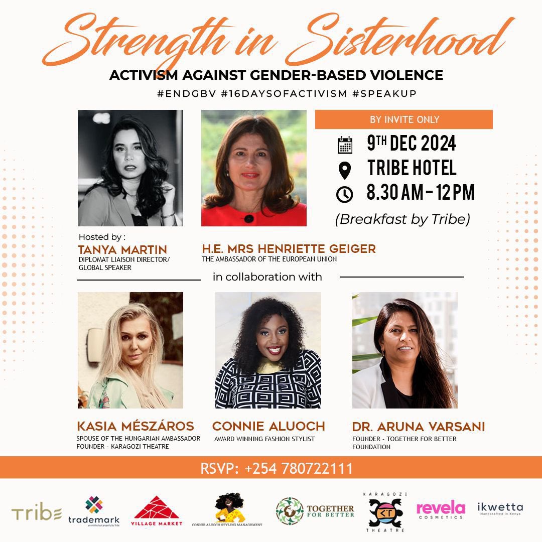 The #16DaysOfActivism is a time for discussions around #ENDGBV to be held.

Today, I am excited to share my story around GBV at the Strength in Sisterhood session.

Happy to hear the work <a href="/EUAmbKenya/">Henriette Geiger</a> has been doing in support of eradicating GBV in Kenya.