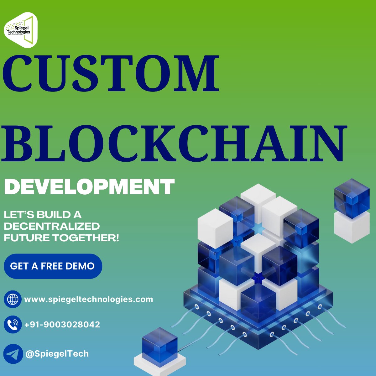 SpiegelTechies's tweet image. 🌟 Revolutionize Your Business with Custom Blockchain Development! 🌟 Ready to transform your operations with cutting-edge blockchain technology? Our Custom Blockchain Development services are tailored to meet your unique business needs.
#BlockchainDevelopment #CustomBlockchain