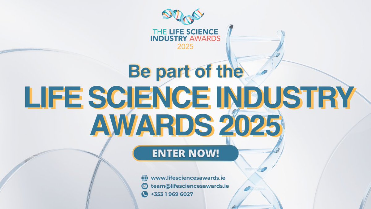 The Life Science Industry Awards 2025 is back! Join us on June 5th at the Crowne Plaza, Santry, to celebrate excellence in life sciences.

Register your interest today. 📥
landing.businessriver.com/Life-Science-I…

#LifeSciencesIRL