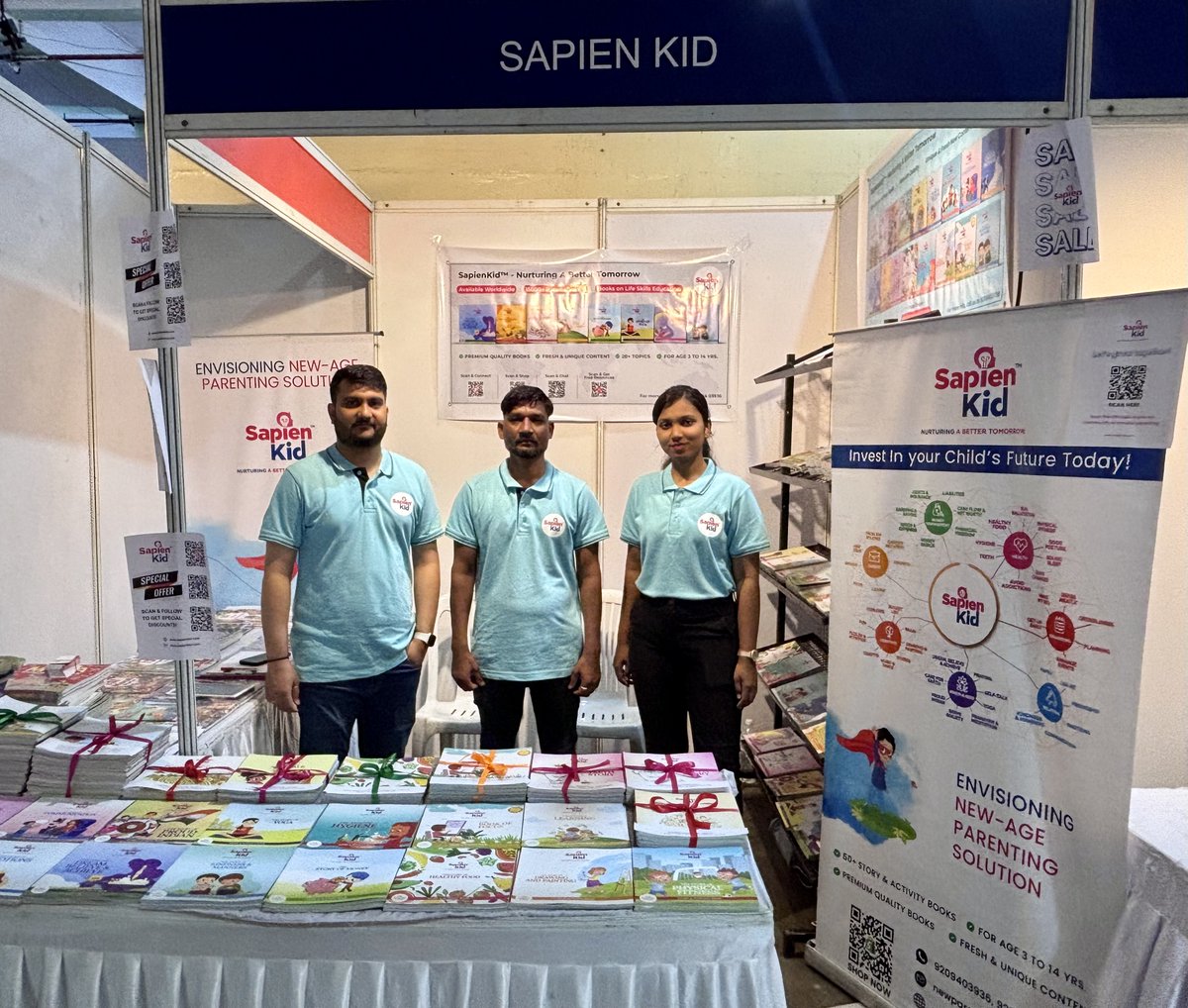 SapienKid's tweet photo. 🌟 A Heartfelt Thank You, Pune! 🌟

The amazing response at the Pune Book Fair 2024 has been overwhelming! 🙌

A big shoutout to all the wonderful parents and teachers who visited us. 

#SapienKid #PuneBookFair2024 #RaiseAReader #ThankYouPune #EarlyReaders #ParentingMadeEasy https://t.co/YilYNydDgs