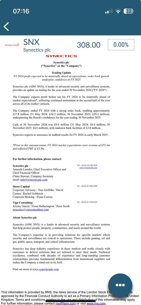 AlanDorling's tweet photo. #SNX - “materially ahead of expectations” - not surprised given the number of international security and surveillance contracts they have been winning! Still only on a PE of 13, a PEG of only 0.6 with 28.5% growth and a 2% dividend. Outstanding investment. https://t.co/xAW770rtwa