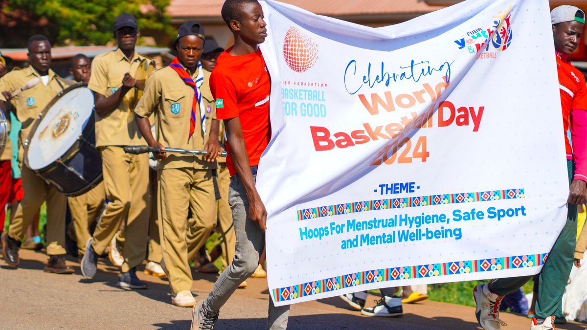 FubaYouthMini's tweet photo. The day is moving with a bang—literally! 🎺🏀 The marching band is leading the way as we celebrate hoops, unity, and purpose. Let the festivities begin! 🌍✨ #WorldBasketballDay #HoopsForGood" https://t.co/QoL4aI8zsu
