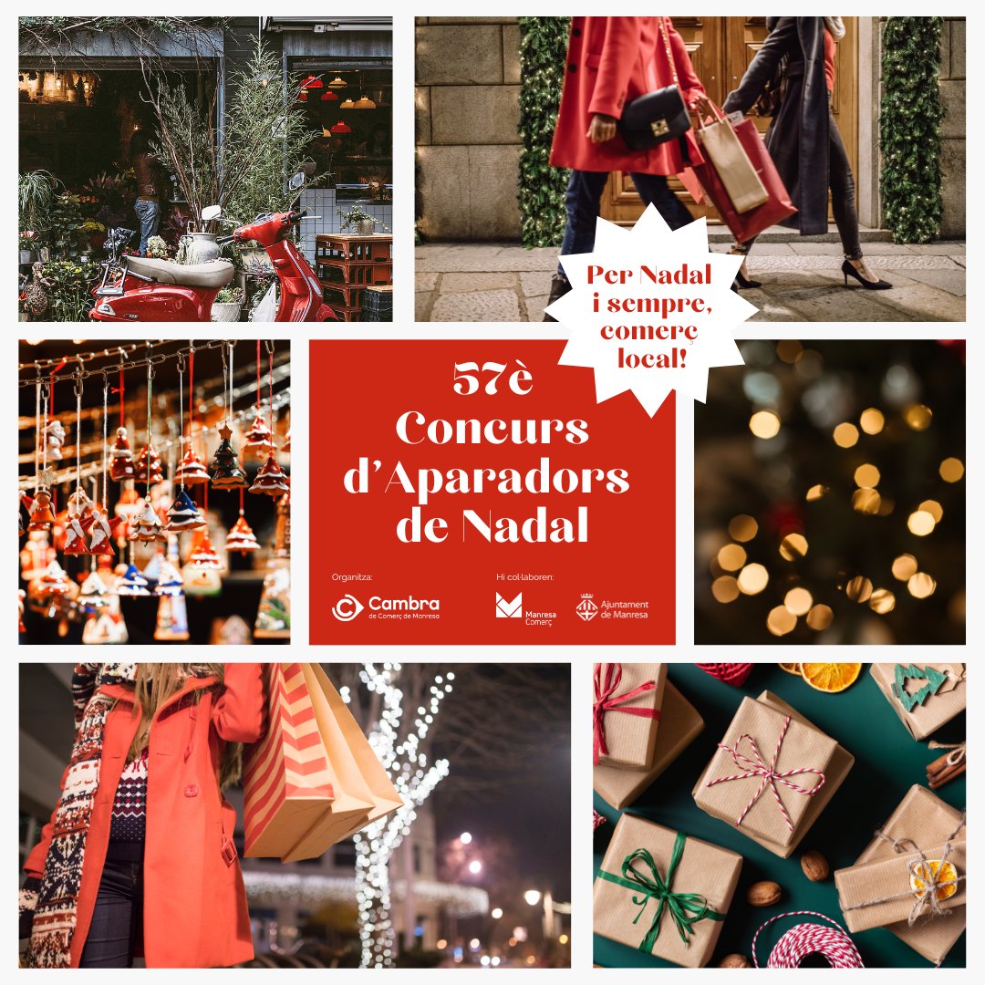 Cambramanresa's tweet image. 🎄 Inscripcions obertes per al #concurs d'aparadors de #Nadal de #Manresa

🏆 Repartirem 2.200 € en premis!

🔗 Consulteu les bases a cambramanresa.cat/wp-content/upl…

@ubicmanresa @ajmanresa

#cambramanresa #comerç #concursaparadors24
