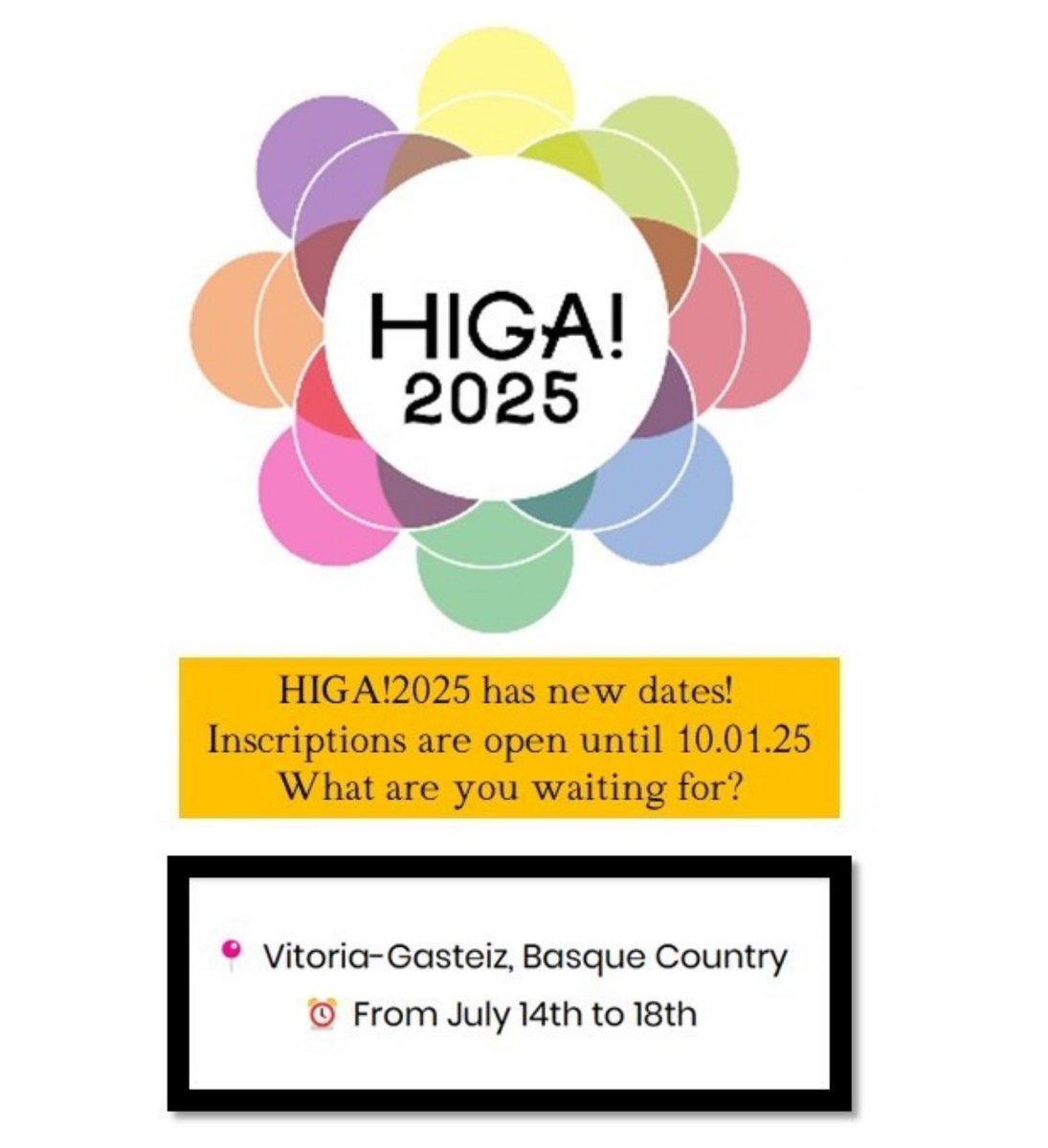 RISE UP (@riseup_he) on Twitter photo Calling all young speakers of minoritised languages! Applications are open for the youth summit HIGA <a href="/higagasteiz/">HIGA | 2025</a> 2025! The summit works toward language revitalisation & cultural preservation through activist training. Registration deadline is 10.01.2025! higatopaketa.eus/en?fbclid=PAZX… Calling all young speakers of minoritised languages! Applications are open for the youth summit HIGA <a href="/higagasteiz/">HIGA | 2025</a> 2025! The summit works toward language revitalisation & cultural preservation through activist training. Registration deadline is 10.01.2025! higatopaketa.eus/en?fbclid=PAZX…