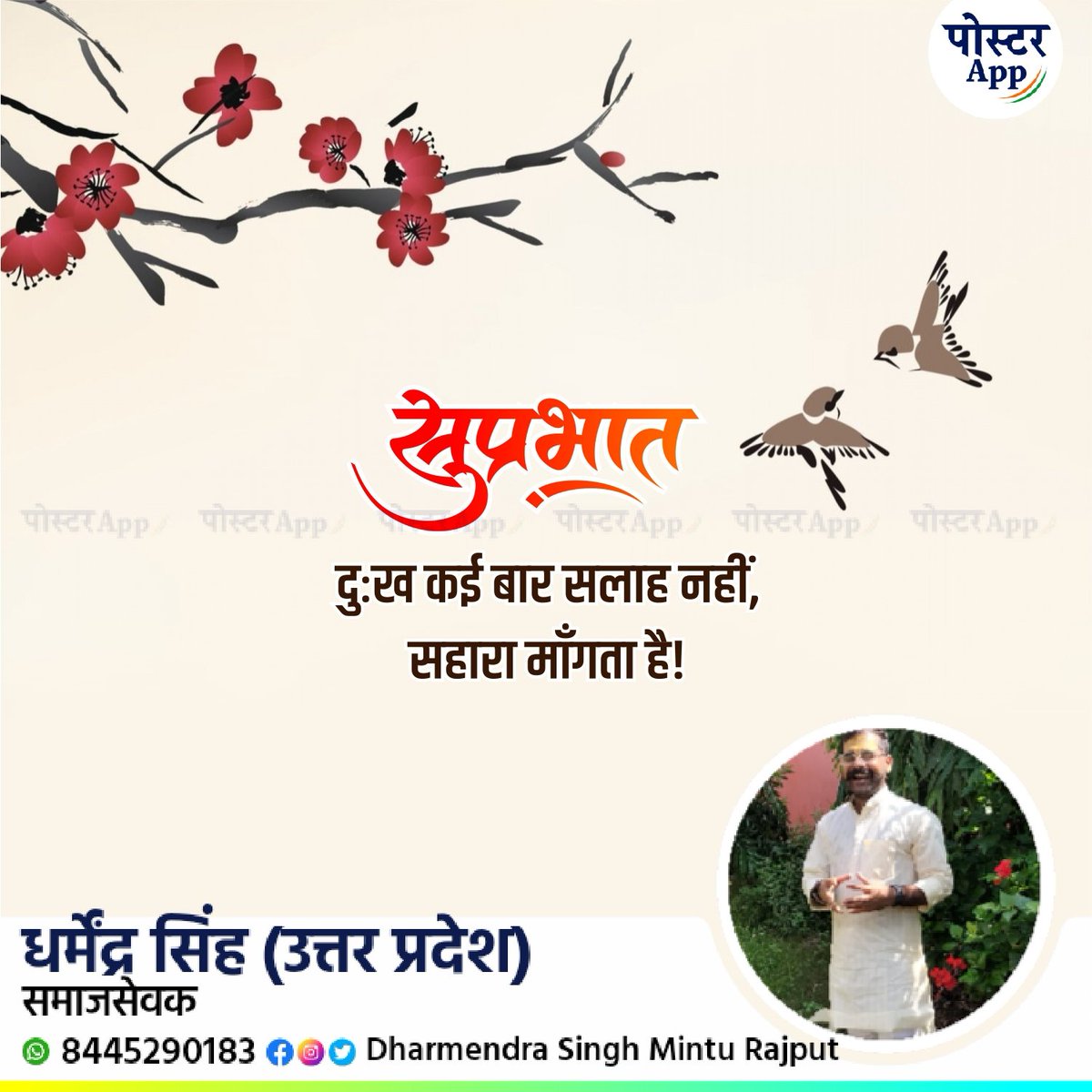 DharmendraRss_'s tweet photo. दुख कई बार सलाह नही सहारा मांगता है
 #धर्मेंद्रसिंहउत्तरप्रदेश
 #DharmendraSinghUttarPradesh 
@OfficeOfDSRSS https://t.co/W10HjkENwE