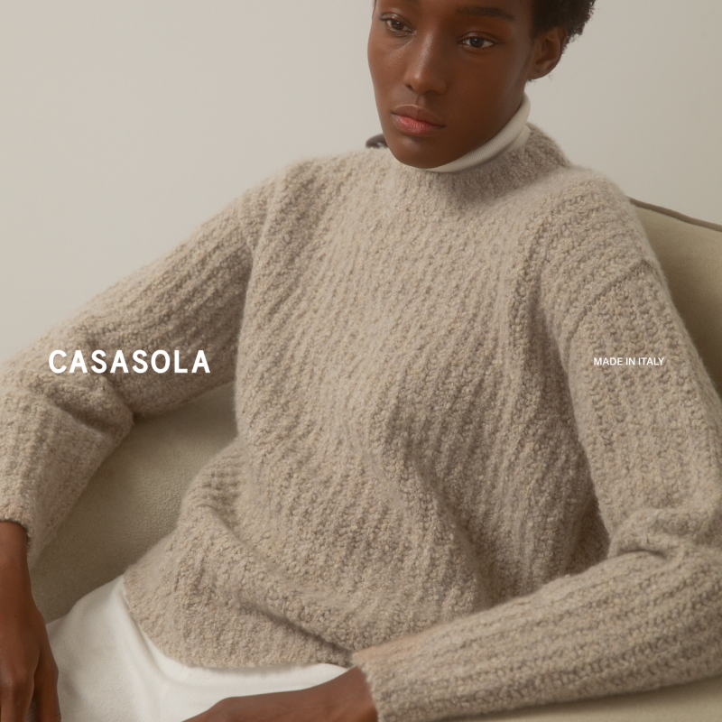 Sustainable knitwear essentials made in Italy by expert artisans and delivered directly to you from casasola.com