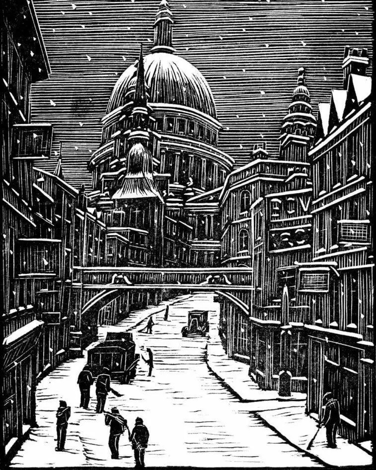 Good morning! This week's theme is Winter ❄️ 
------
'London Snow' (1932) by Gwen Raverat